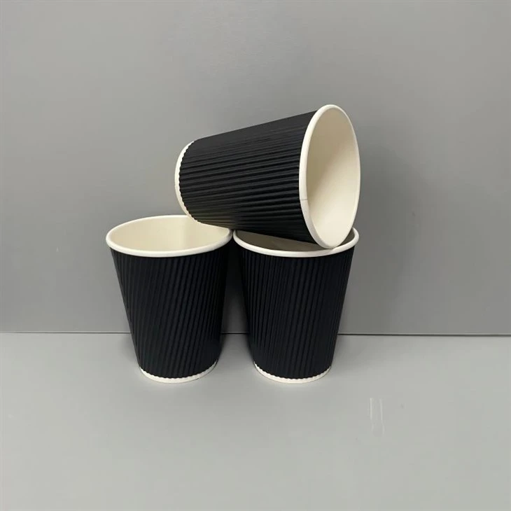 12 Oz Ripple Wall Coffee Cups, Ø90, customizable